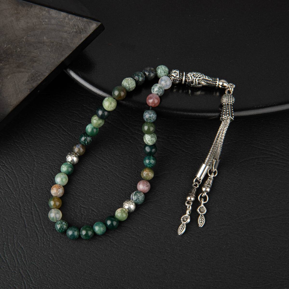 Hint Akiği Doğal Taş Tesbih 33lük - 6mm - 3