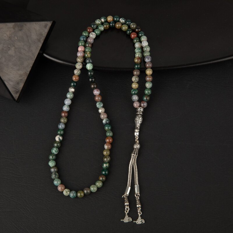 Hint Akiği Doğal Taş Tesbih 99luk - 6mm - 3