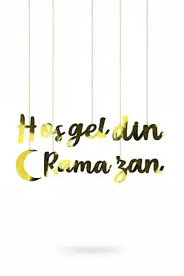 Hoş geldin Ramazan Kaligrafi Yazı - 2