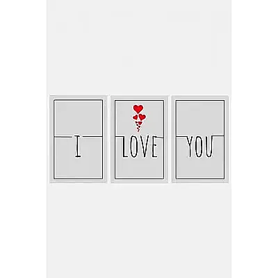 I love you 3lü Mdf Tablo - 3