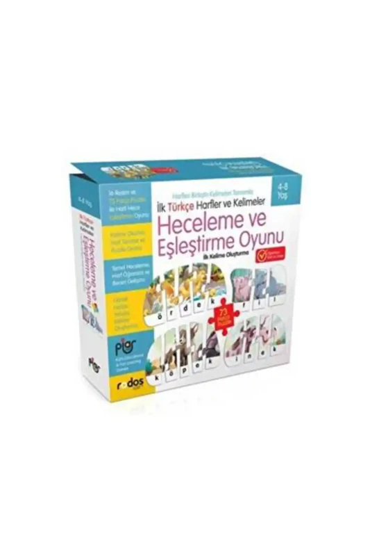 İlk Türkçe Harfler ve Kelimeler - Heceleme ve Eşleştirme Oyunu - Piar Kids