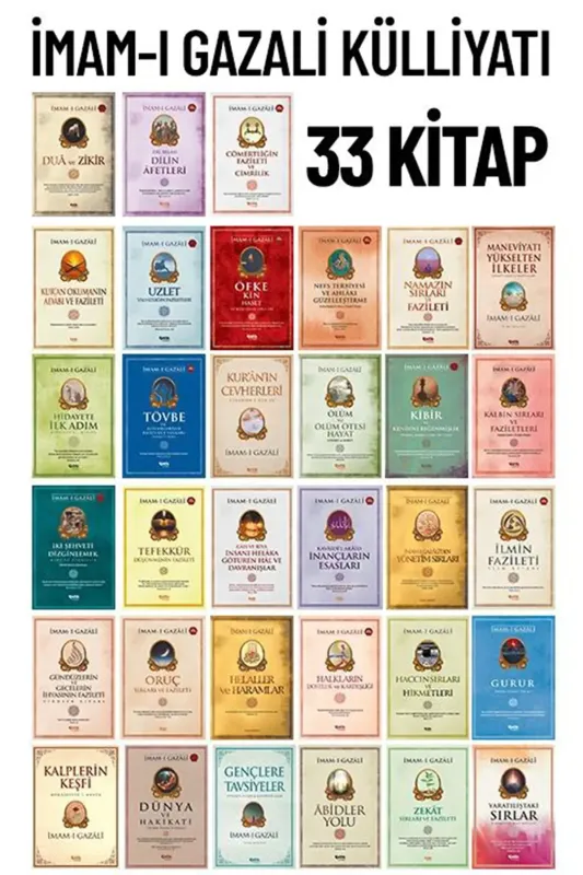 İmam Gazali Külliyatı 33 Kitap Set - Çelik Yayınevi