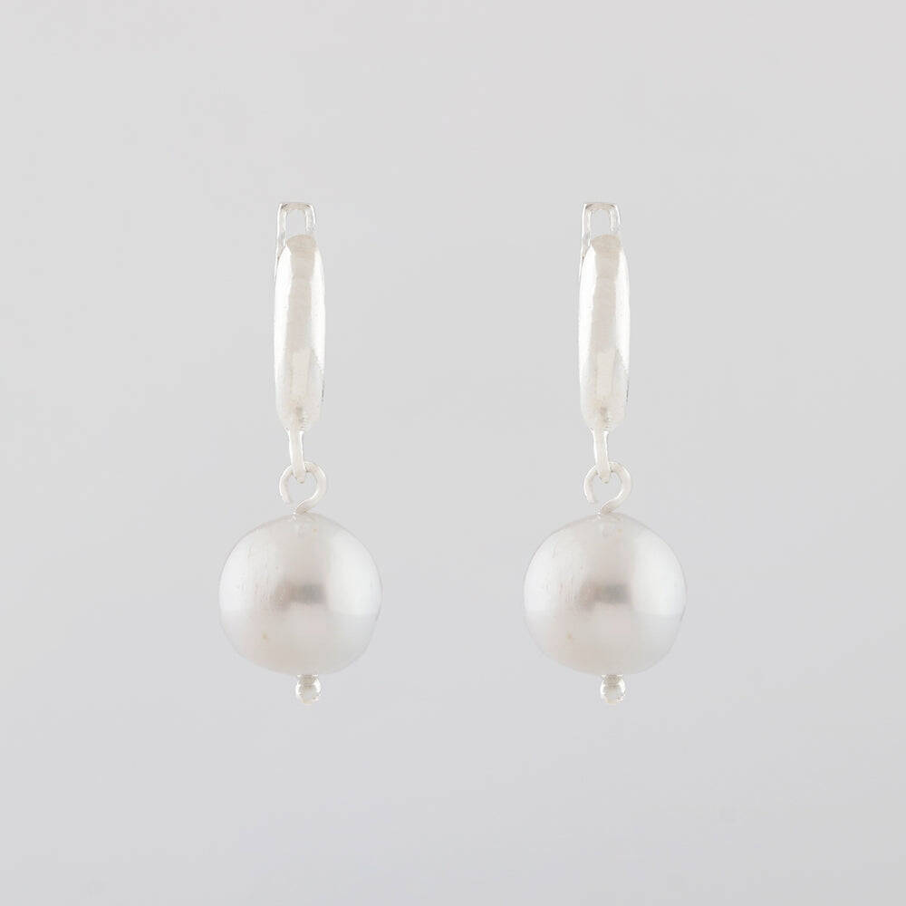 İnci Gümüş Doğal Taş Küpe - 5