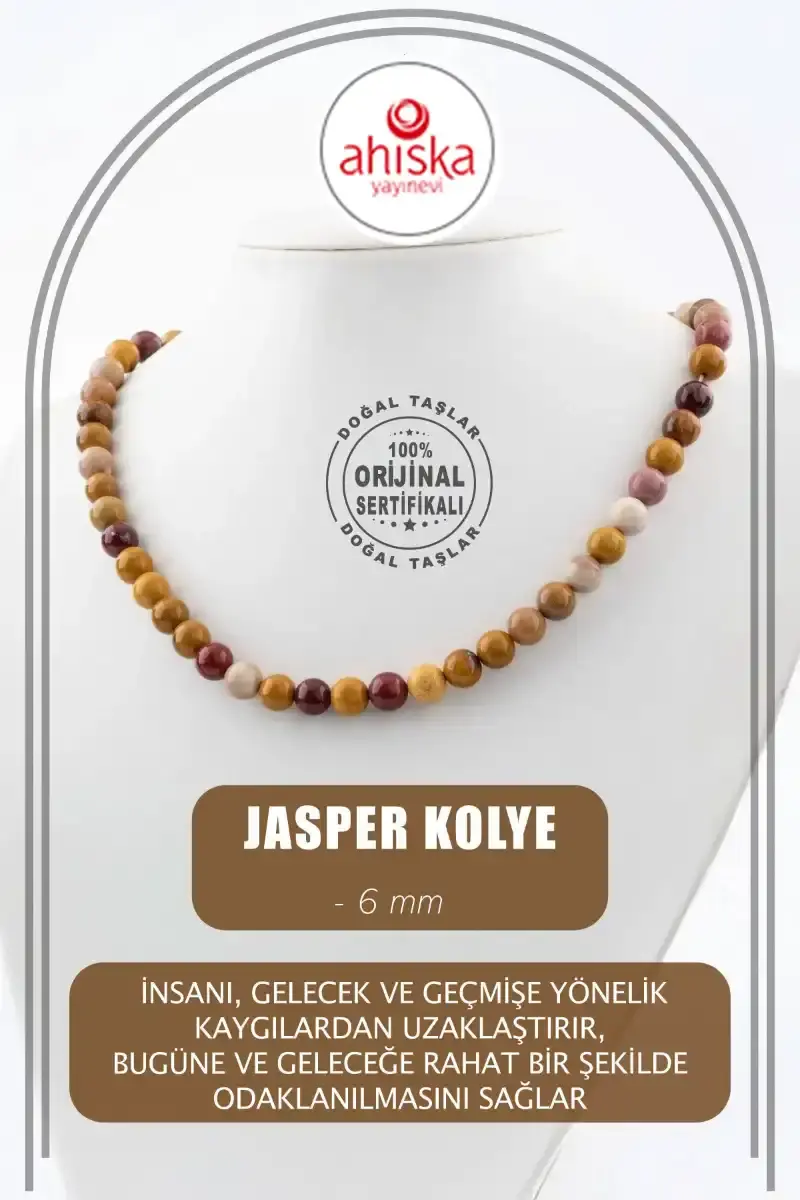 Jasper 6 mm Dizi Doğal Taş Kolye