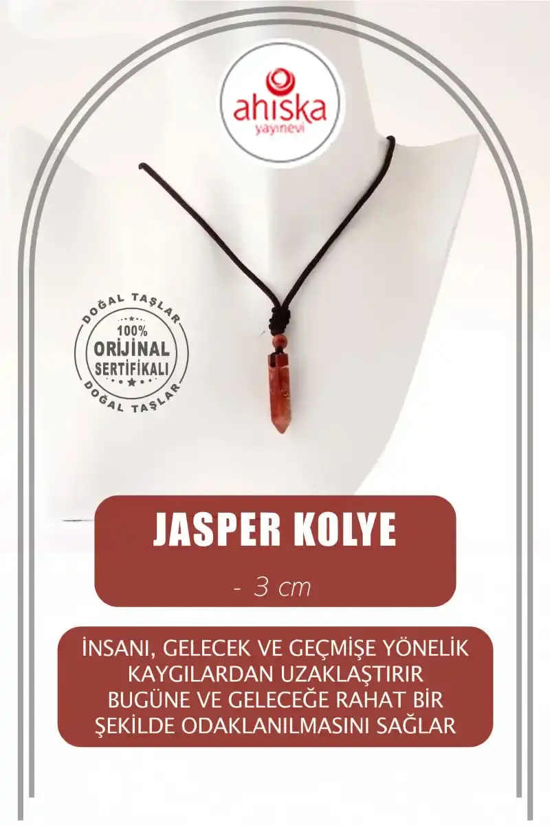 Jasper Doğal Taş Kolye Ucu 3cm
