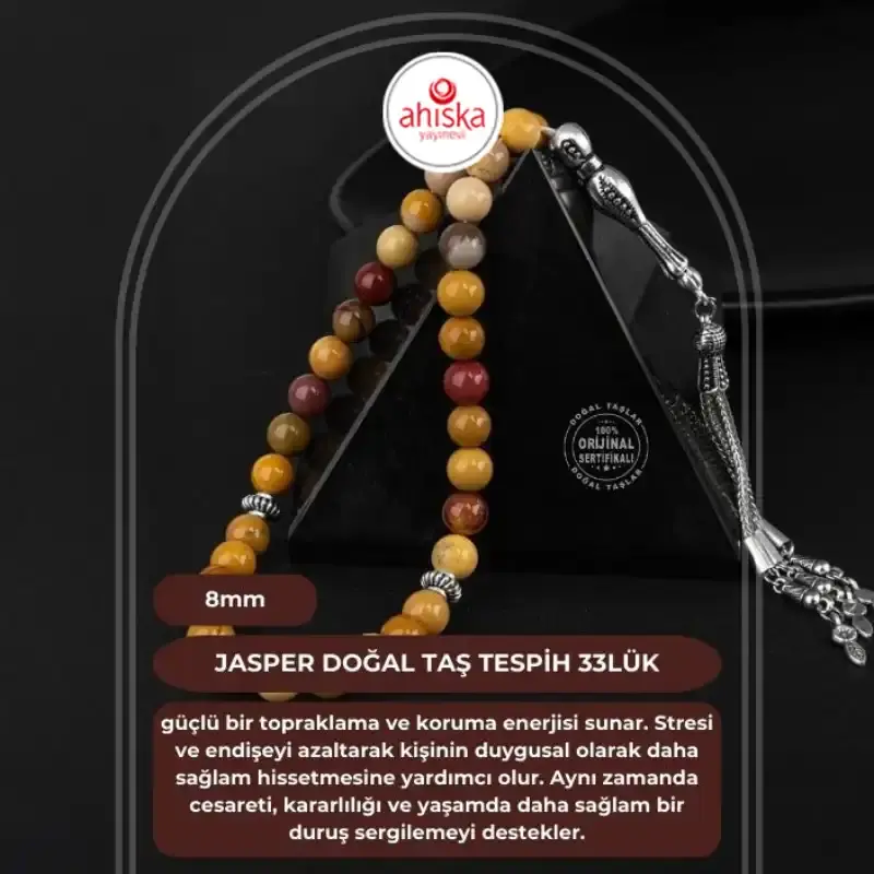 Jasper Doğal Taş Tesbih 33lük - 8mm