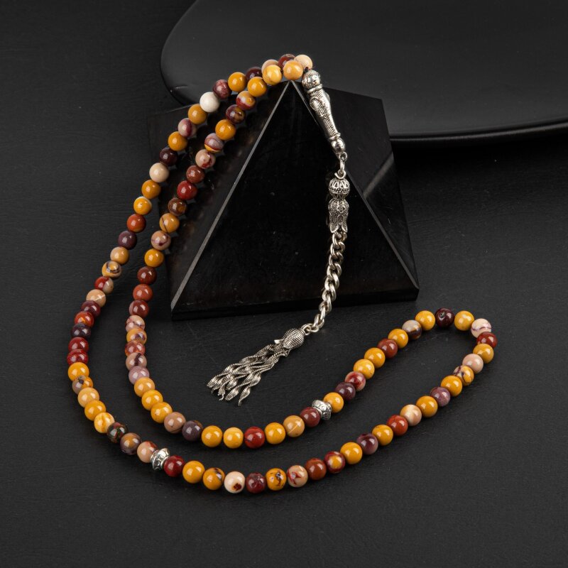 Jasper Doğal Taş Tesbih 99luk - 6mm - Doğal Taş