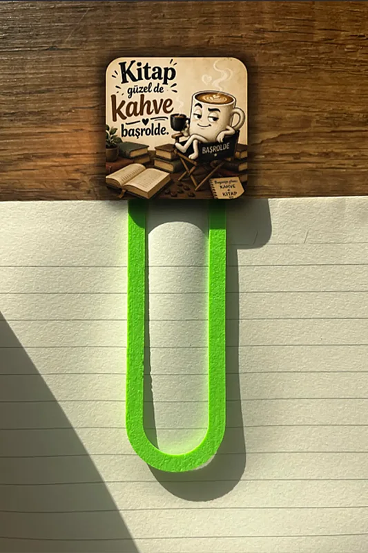 Kahve Başrolde Kitap Ayracı - Elopya