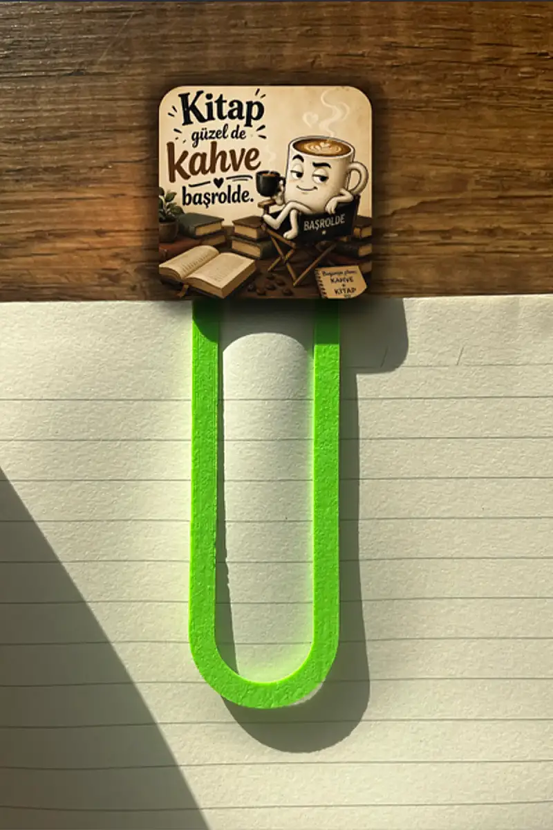 Kahve Başrolde Kitap Ayracı - 1