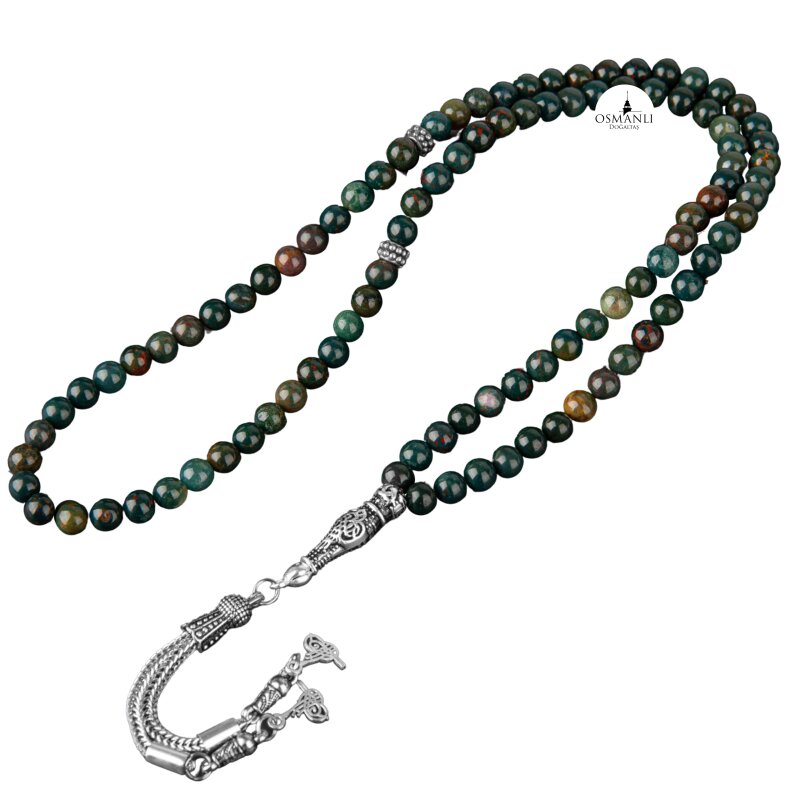 Kan Taşı Doğal Taş Tesbih 99luk - 6mm - 2