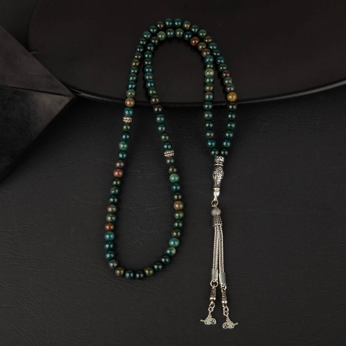 Kan Taşı Doğal Taş Tesbih 99luk - 6mm - 3