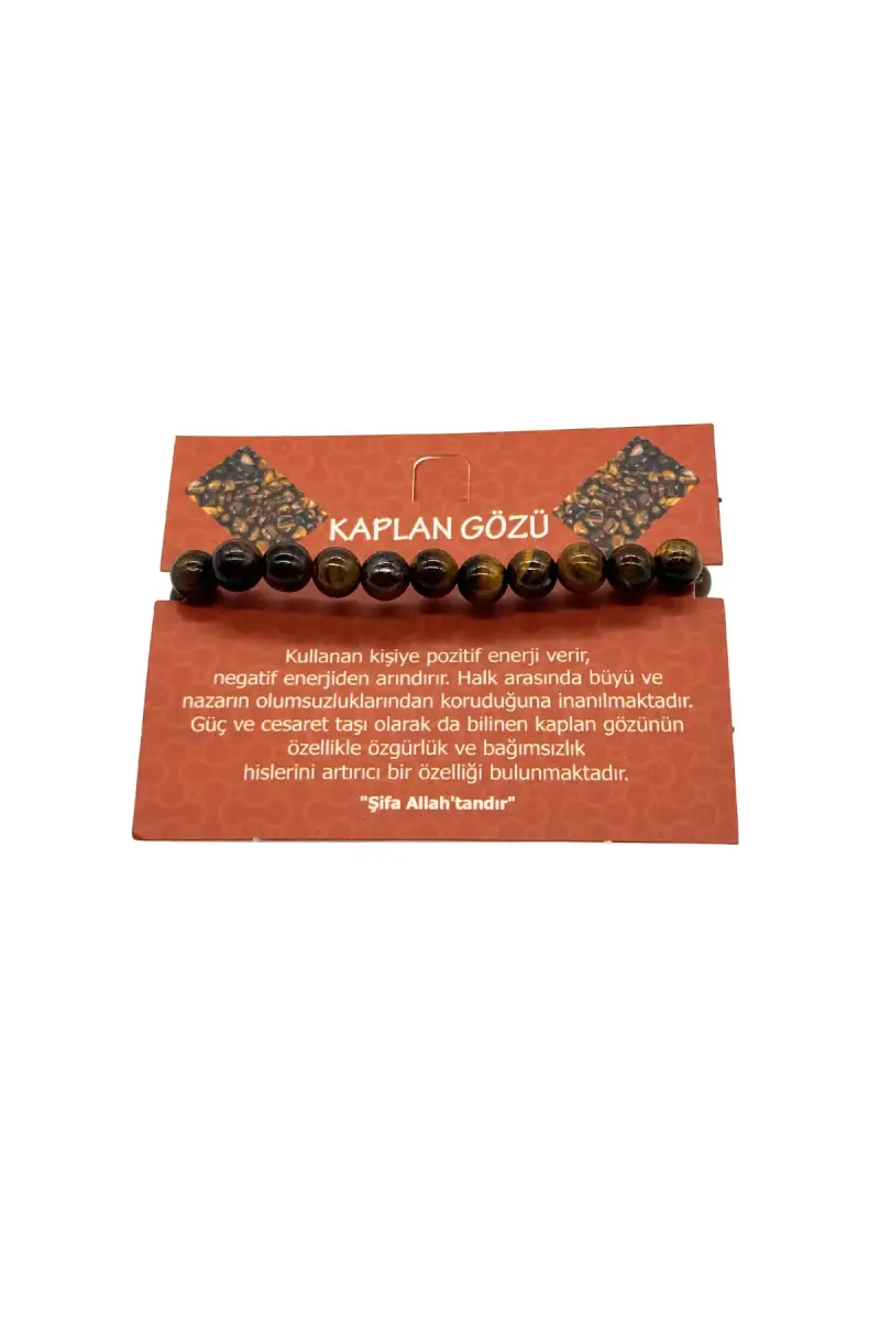Kaplan Gözü Doğal Taş Bileklik - 1
