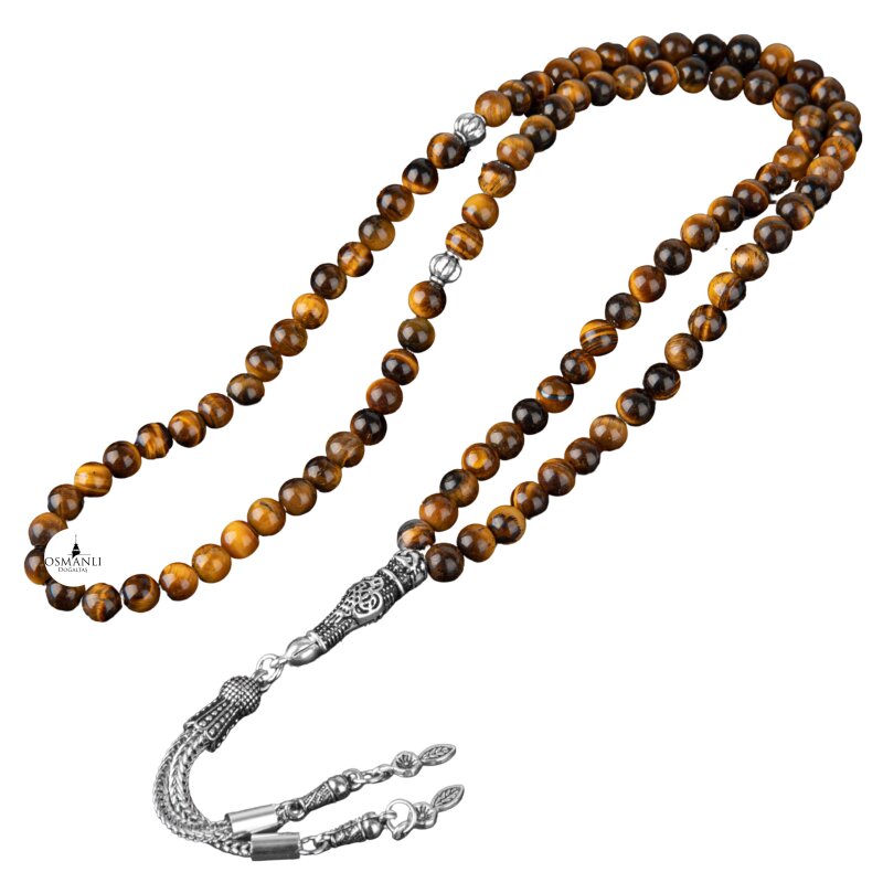 Kaplan Gözü Doğal Taş Tesbih 99luk - 6mm - 2