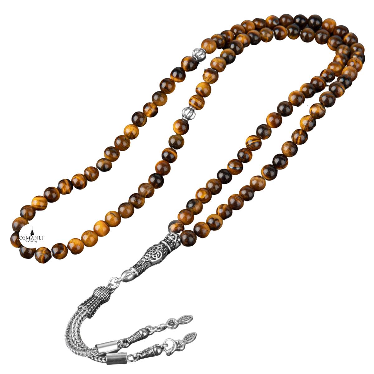 Kaplan Gözü Doğal Taş Tesbih 99luk - 6mm - 2