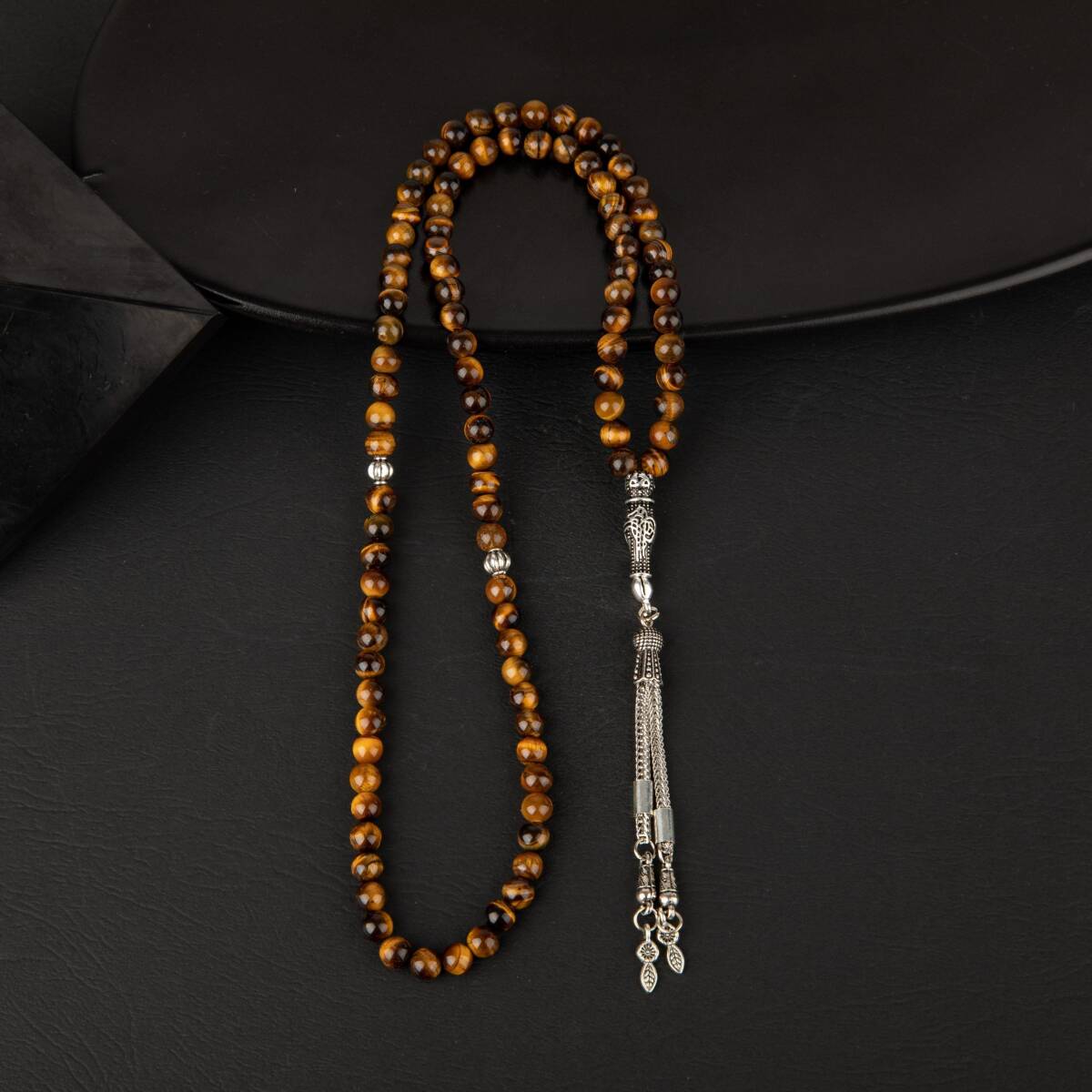 Kaplan Gözü Doğal Taş Tesbih 99luk - 6mm - 3