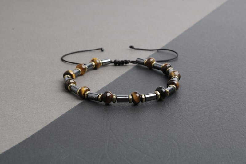 Kaplan Gözü Hematit Doğal Taş Bileklik - 3