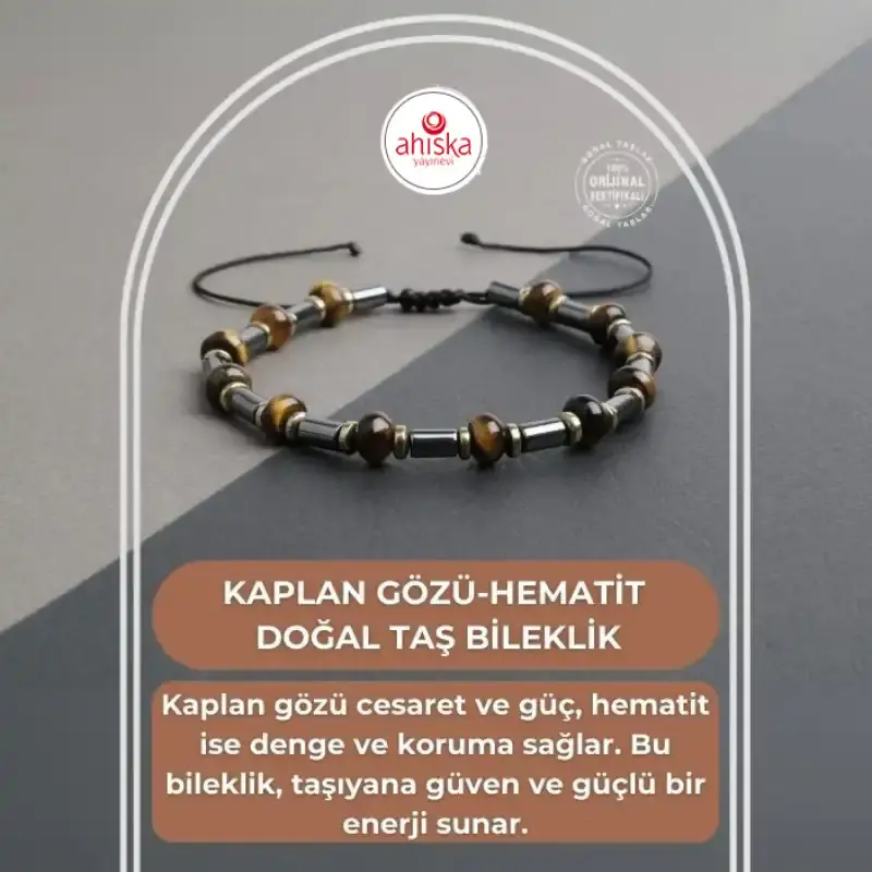 Kaplan Gözü Hematit Doğal Taş Bileklik
