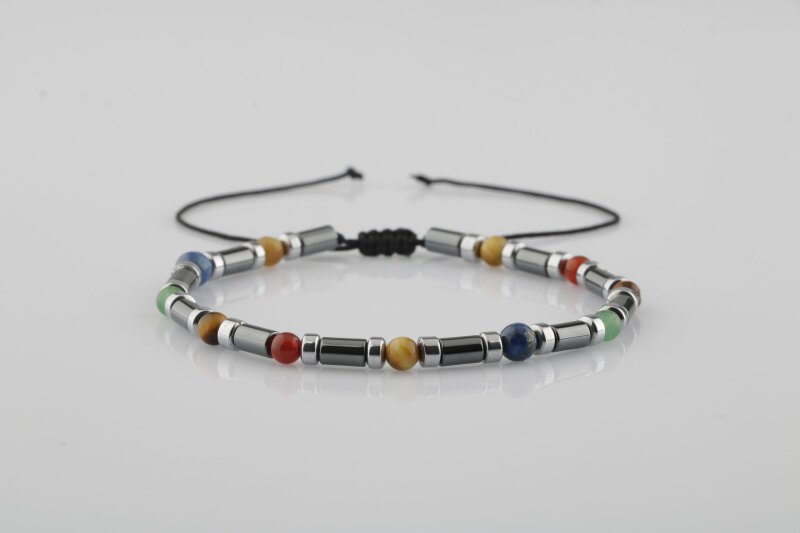 Kaplan Gözü-Hematit-Kırmızı Akik-Aventurin-Lapis Lazuli Doğal Taş Bileklik - Doğal Taş