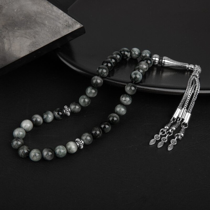 Kedi Gözü Doğal Taş Tesbih 33lük - 8mm - 3