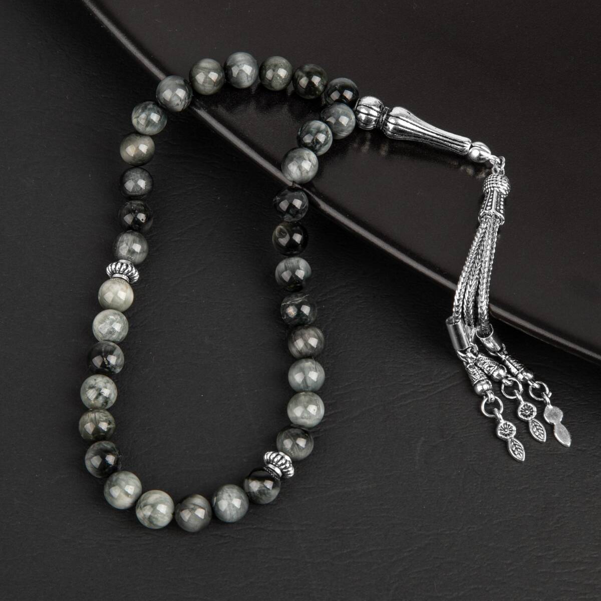 Kedi Gözü Doğal Taş Tesbih 33lük - 8mm - 4