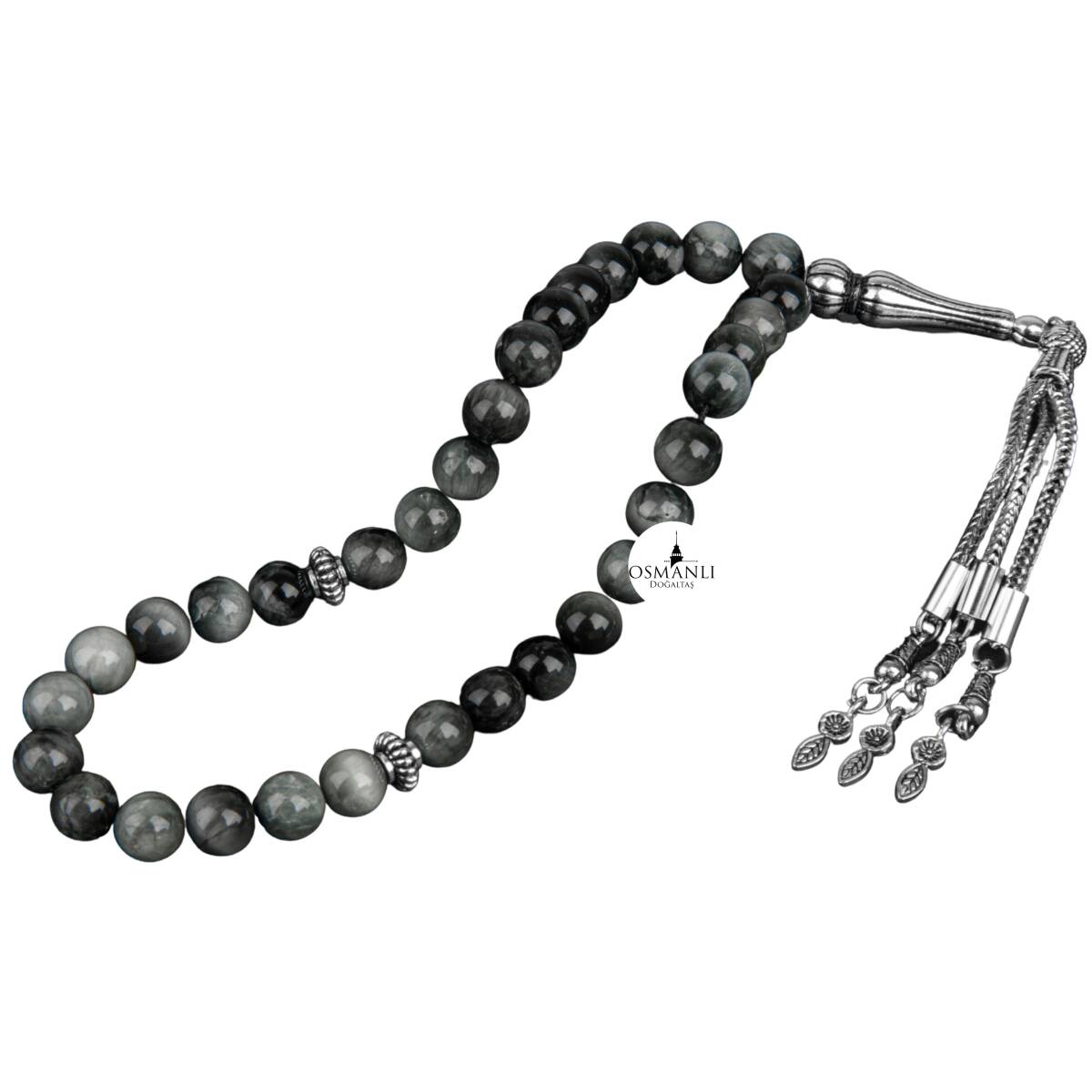 Kedi Gözü Doğal Taş Tesbih 33lük - 8mm - 5