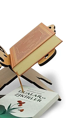  Kelebek Motifli Ahşap Rahle - 4