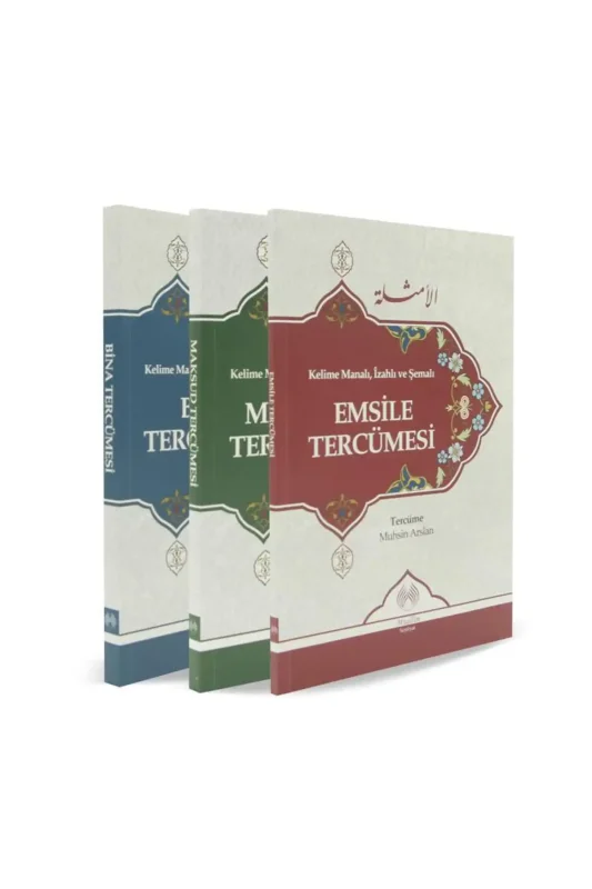 Kelime Manalı İzahlı ve Şemalı Emsile Bina Maksud Tercümesi 3 Cilt Takım - Muallim Neşriyat