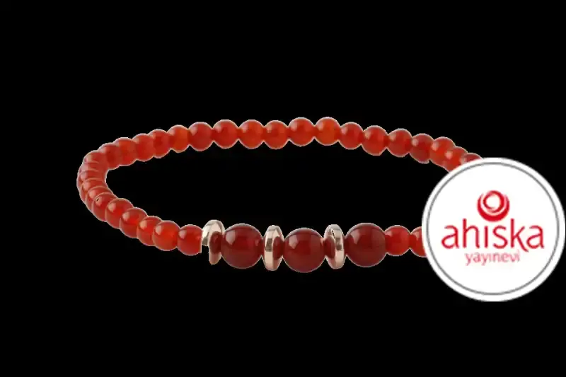 Kırmızı Akik 4mm Doğal Taş Bileklik - 2