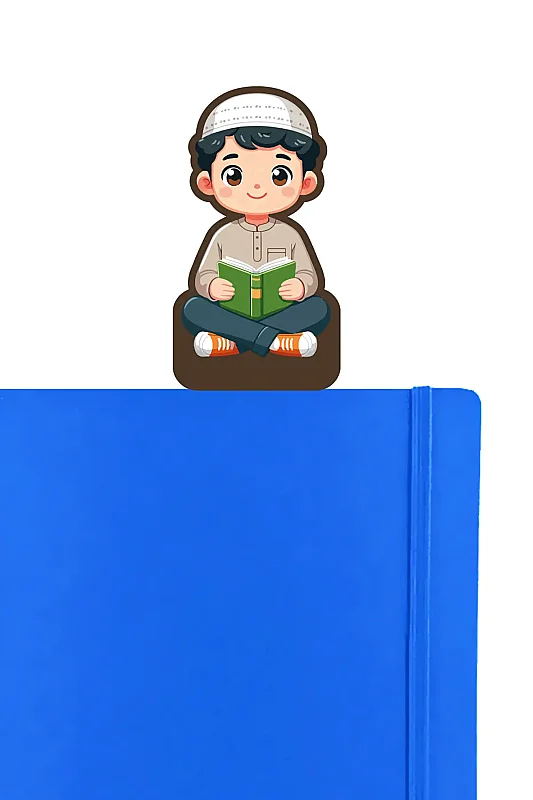 Kitap Okuyan Çocuk Kitap Ayracı - Elopya