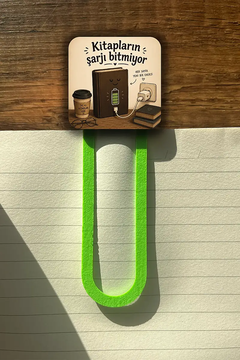 Kitapların Şarjı Bitmiyor Kitap Ayracı - 2
