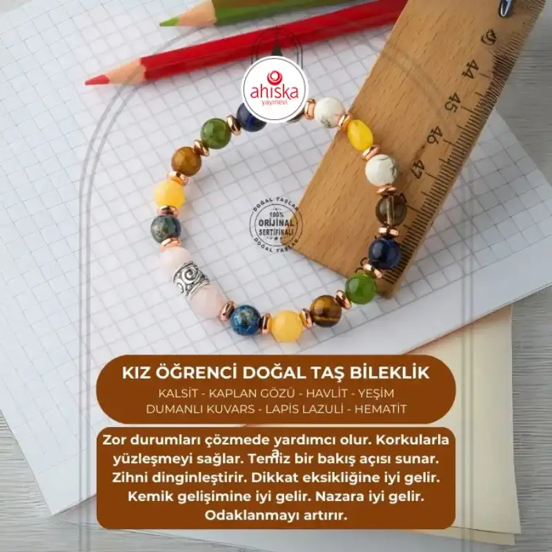 Kız Öğrenci Doğal Taş Bileklik