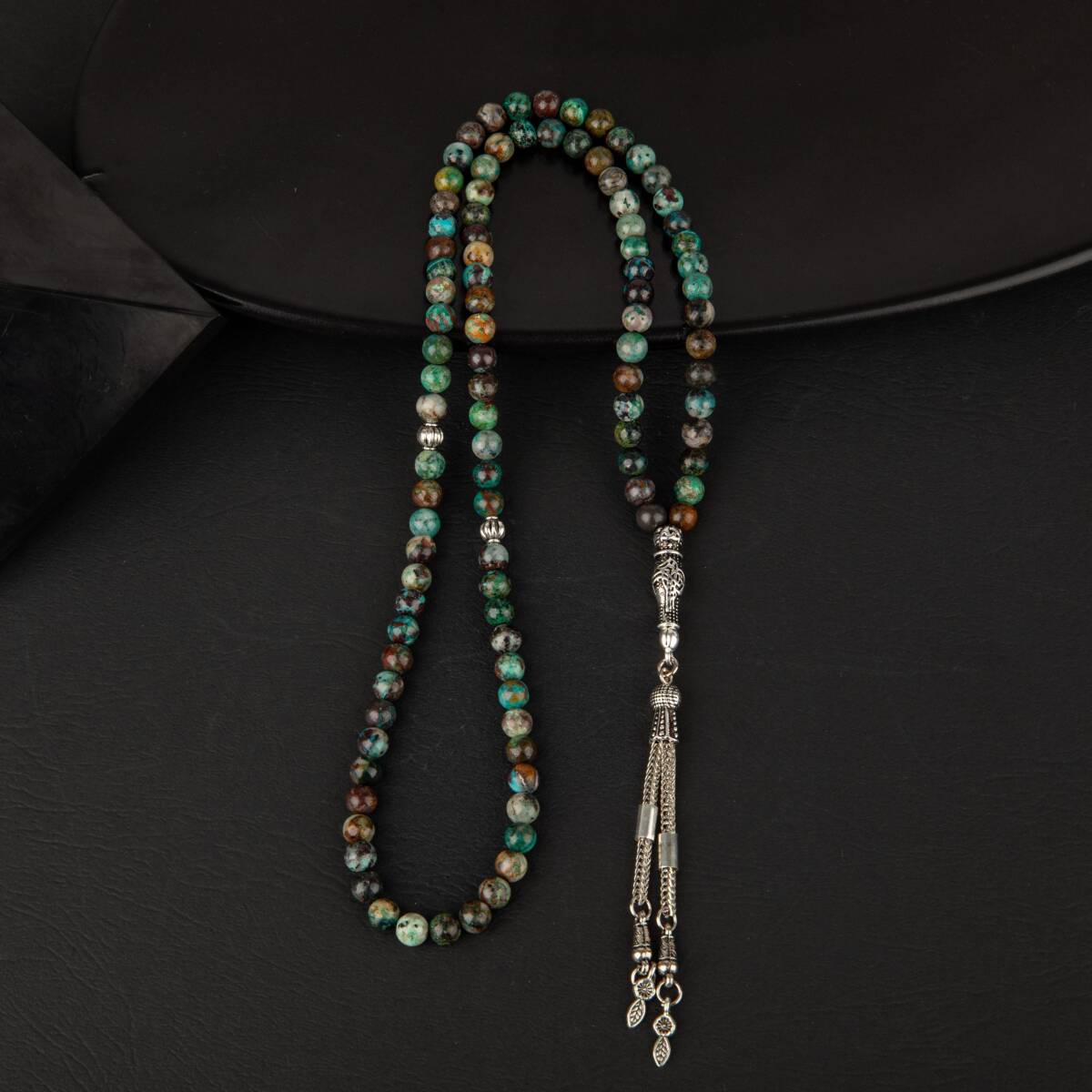 Krizokol Doğal Taş Tesbih 99luk - 6mm - 3