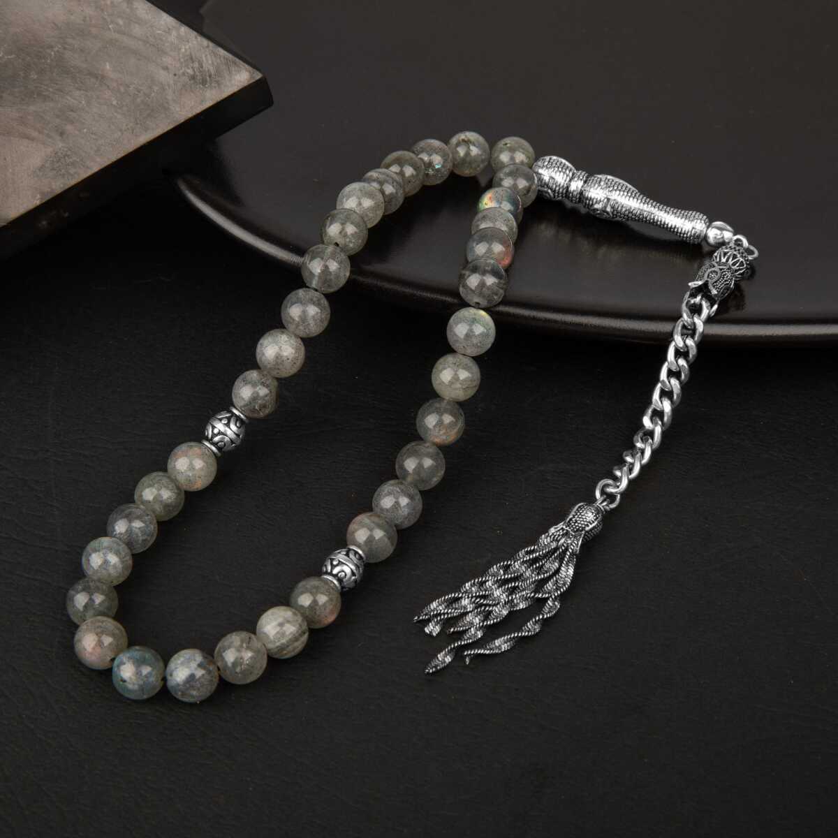 Labradorit Doğal Taş Tesbih 33lük - 8mm