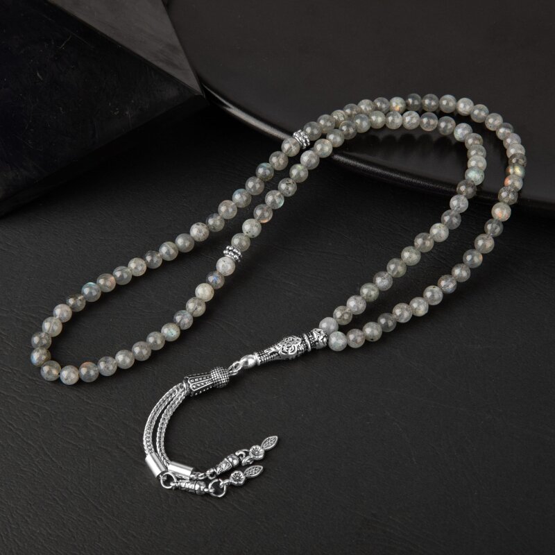 Labradorit Doğal Taş Tesbih 99luk - 6mm - Doğal Taş
