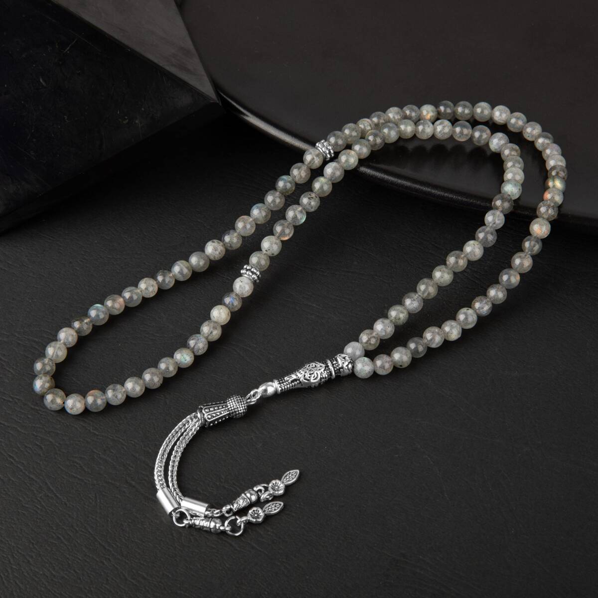 Labradorit Doğal Taş Tesbih 99luk - 6mm - 1