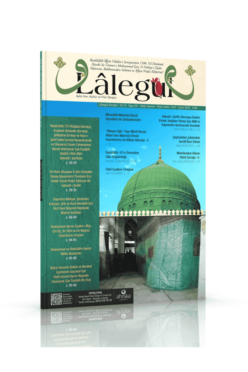 Lalegül Dergisi 151. Sayı Eylül 2025 - 1