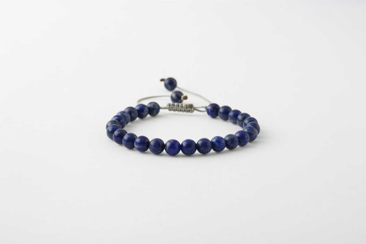Lapis Lazuli 6mm Merdiven Kapama Doğal Taş Bileklik