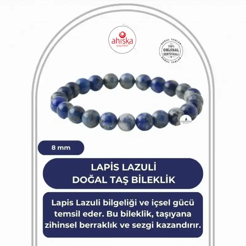 Lapis Lazuli 8mm Doğal Taş Bileklik