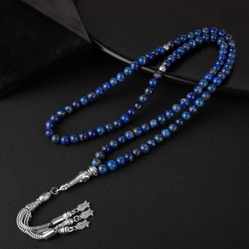 Lapis Lazuli Doğal Taş Tesbih 99luk - 6mm - Doğal Taş