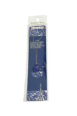 Lapis Lazuli Kuyruğu Figür Taşlı Çelik Zincir Doğal Taş Kolye - 3