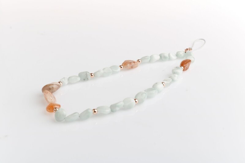 Larimar, Güneş Taşı Doğal Taş Telefon İpi - 7