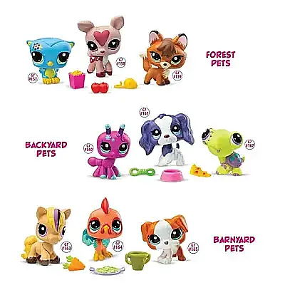 Littlest Pet Shop Minişler 3 Lü Figür Seti - 1