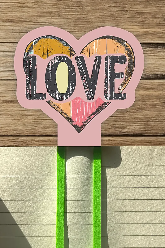 Love Kalp Tasarım Kitap Ayracı - 2