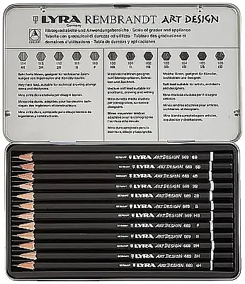 Lyra Dereceli Kalem Art Desıgn Metal Kutu 12Li - 4