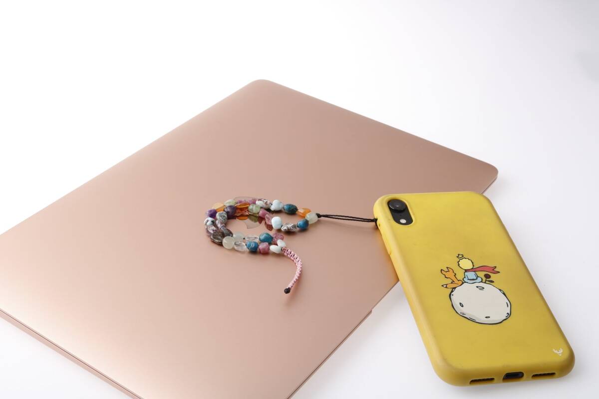 Makrome Örgü Doğal Taş Telefon İpi - 3