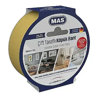Mas 2615 Çift Taraflı Köpük Bant 38 x 5 mm - 2