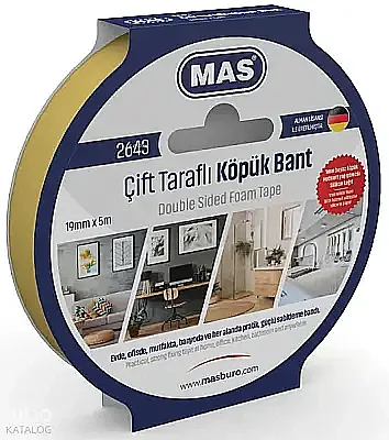 Mas 2643 Çift Taraflı Köpük Bant 19 x 5 mm - 2