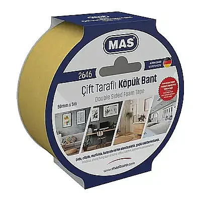 Mas 2646 Çift Taraflı Köpük Bant 50 x 5 mm - 2