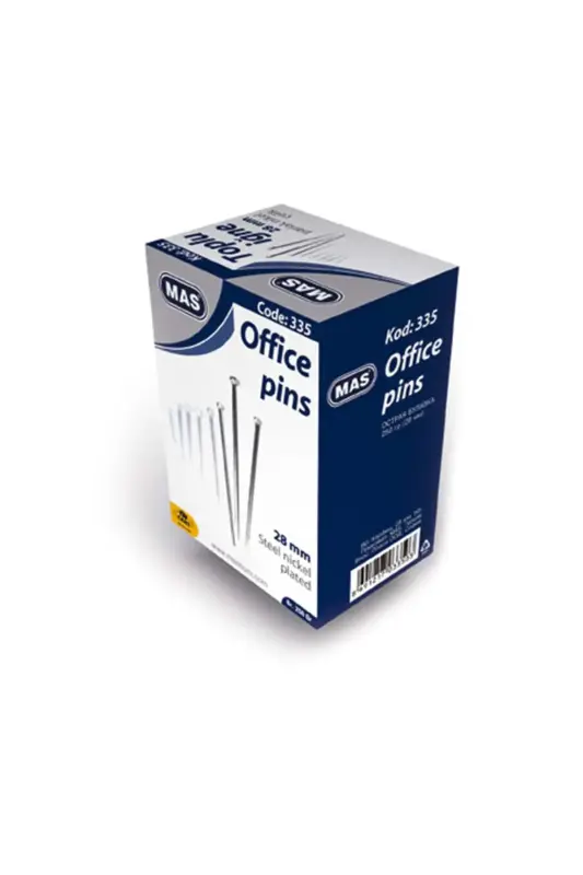 Mas 335 Toplu İğne 250 Gr. Nikelli 28 Mm - Mas