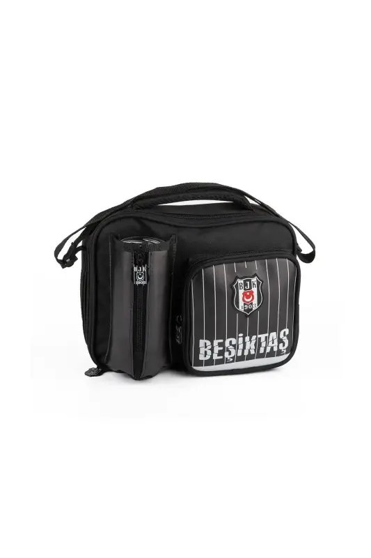 Me Beşiktaş Me Team İnce Çubuk Desenli Suni Deri Beslenme Çantası - Me